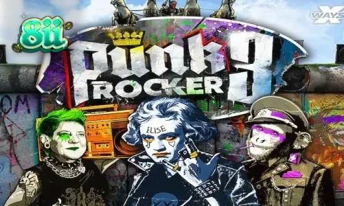 Tampilan visual slot Punk Rocker 3 dengan tema Berlin yang penuh grafiti